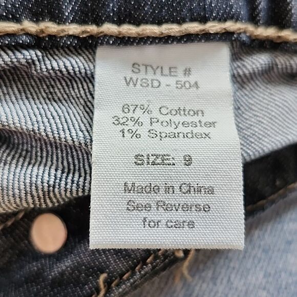 Blue Asphalt cut-off denim shorts, 67% cotton, dark wash with distressing 9 - Picture 5 of 6